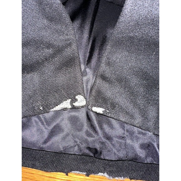 Vintage Jones New York 100% Wool Long Black Coat 50" Tall Size 8 Tip Is Damage. - Picture 3 of 13